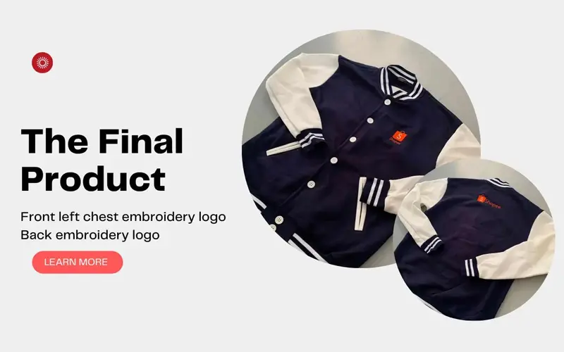 Embroidered Shopee Cross Runner Varsity Jackets