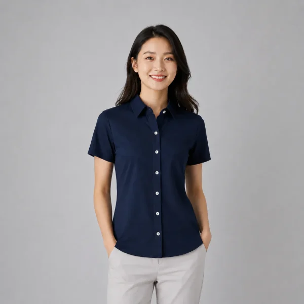 TY12 IRONFREE Female Corporate Shirt-short sleeve